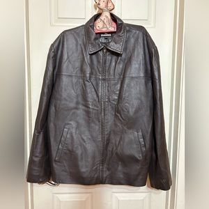 Vintage burnside genuine soft leather bomber jacket Xl